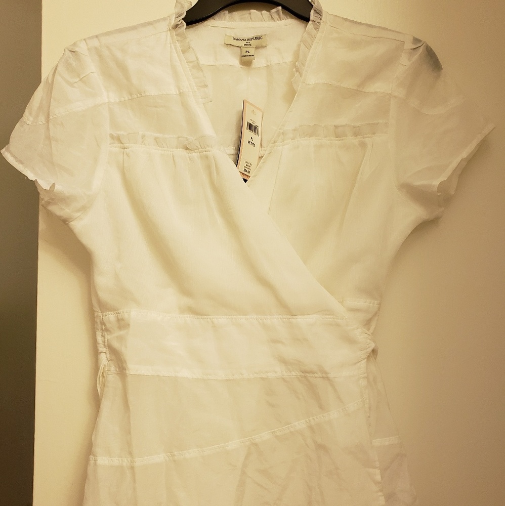 Banana Republic women sheer wrap top